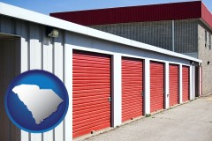 south-carolina map icon and a self-storage facility