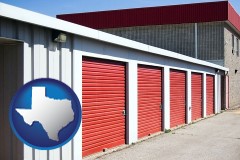 texas map icon and a self-storage facility